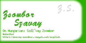 zsombor szavay business card